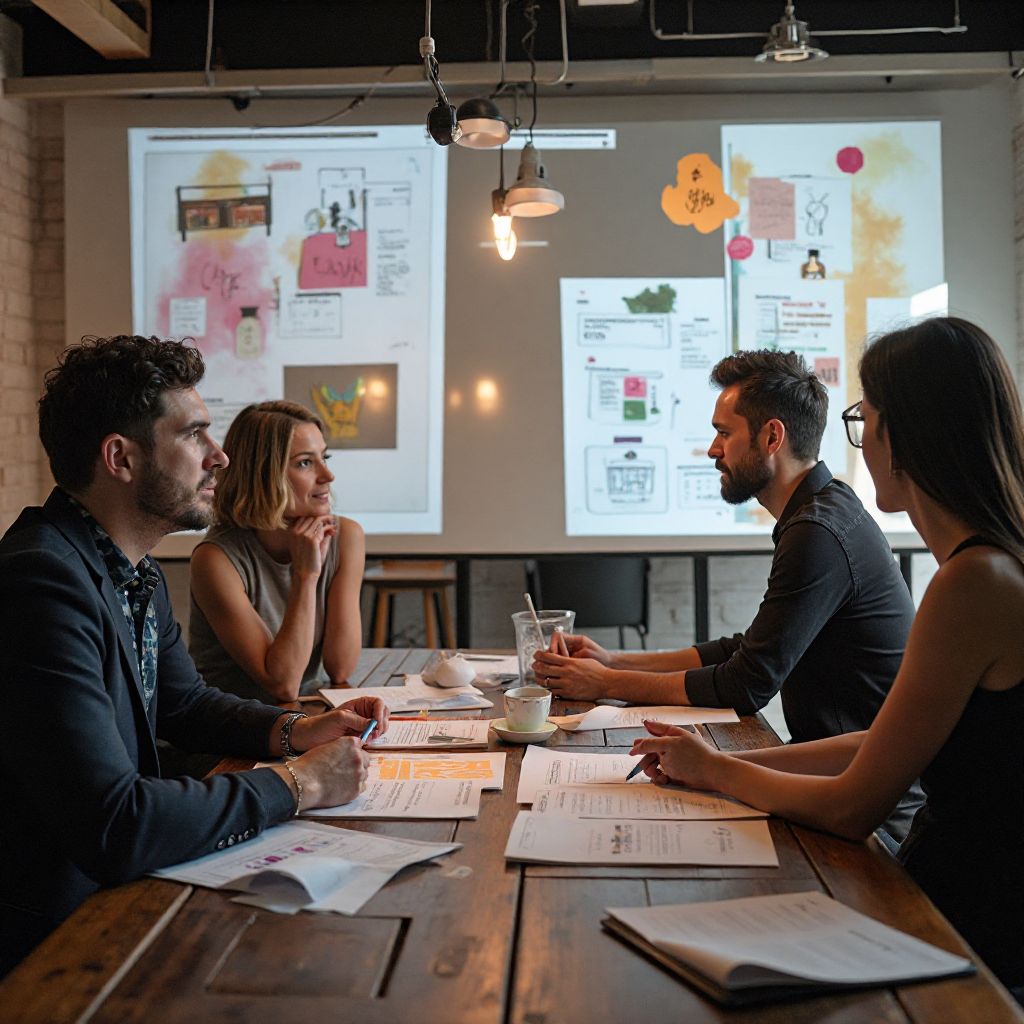 Team brainstorming session
