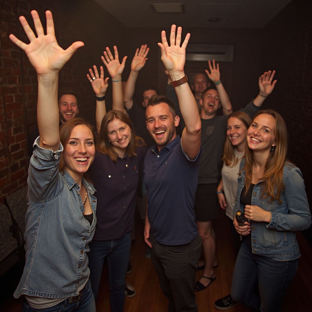 Team celebrating victory